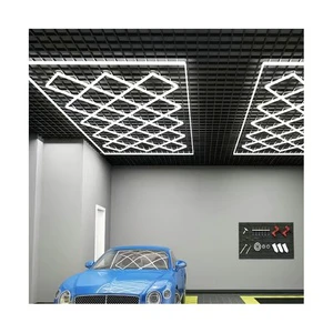 STC202 Customized Electric LED Workshop Hexagonal Light with AC100-240V for Car Detailing & Polishing