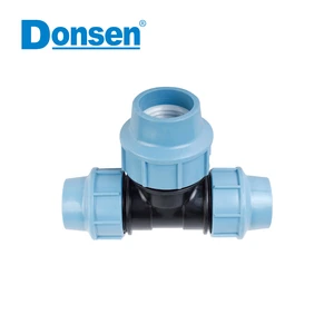 PP Fittings PE Compression Fitting Reducing Tee PN16 for Pipe