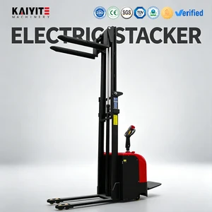 Motorized Stacker Electric Lift Truck 1.5 Ton 2 Ton High Lift Lead Acid Battery Rack Access Use