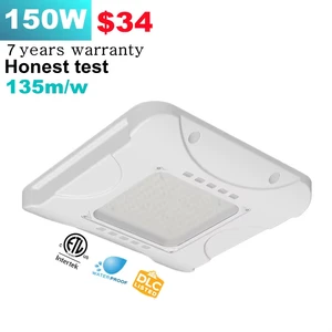ETL SAA CE Gas Station Led Fixtures Private Housing Dim 100w 120w 150w 200w 240w 250w 3 Cct 3power Switchable Led Canopy Light