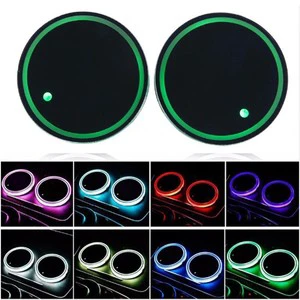 Luminous Cup Mat with LED Colorful Atmosphere Light for Interior Modification