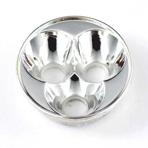 3 Lamp Aluminum Alloy Reflector Cup Motorcycle LED Headlight Reflective Bowl Custom Aluminum Reflector