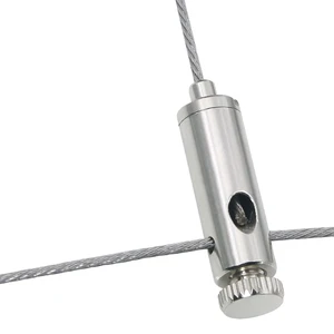 Aluminum Groove Guide Lamp Clamp One-in-Two Slotted Lock Wire Rope Connector for Lighting Accessories Carton Packing