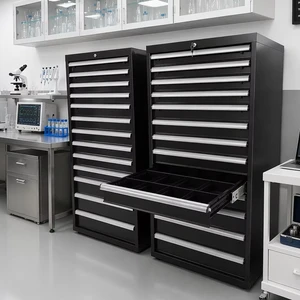 Rockshell OEM/ODM/OBM Tool Storage Cabinet 3.0mm Heavy Duty Rail Industrial Workspace Organization Solution for MRO Workshop