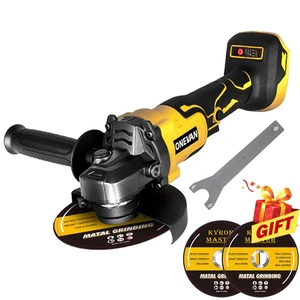 Brushless Cordless Angle Grinder M14 10000rpm 3 Gears Variable Cutting Grinding Polishing Power Tool 20V Battery DIY Industrial