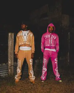 Custom Men Sweat Suits Heavyweight Cotton Distress Vintage Printed Graphic Acid Wash Tracksuit Jogger Suits 2 Piece Set