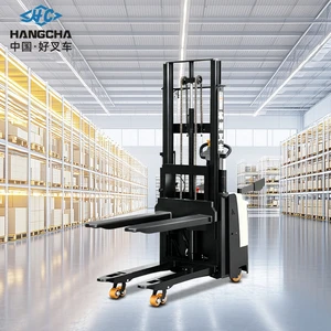 HANGCHA 1.5 Ton Electric Stacker With 3m Lift 24V100AH Lead-Acid Battery Stand On Operation Electric Pallet Stacker
