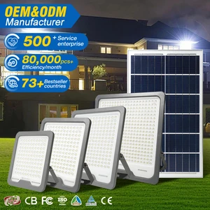 High Class Solar Powered Outdoor Waterproof IP65 ABS 100w 200w 300w 400w 500w Solar Led Flood Lights