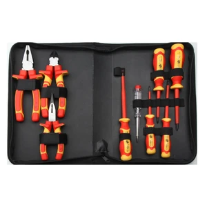 9pcs VDE Insulated Set Includes 3 Slotted 2 Phillips Insulated Screwdrivers and 6