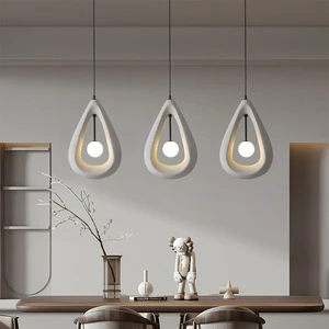 Droplet Shaped Hollow Pendant Lamp Decorate Room Bedroom Indoor Pendant LED Light Modern Nordic Metal Chandeliers Pendant Lights