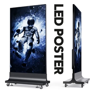 560mmx1890mm P1.75 P2.19 P2.59 Flooring Standing Led Poster Movable Mirror Poster Display Panels