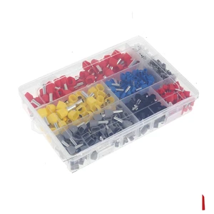 PVC Insulated Assorted Electrical Wire End Sleeves and Terminal Ferrule Kit 750PCS