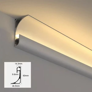Free Ceiling LED Aluminium Profile Surface Reflective Suspended Ceiling Light for Living Room