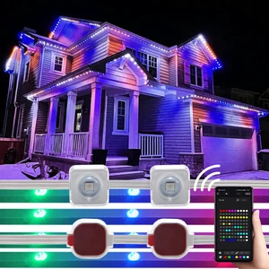 Permanent Outdoor Led Light Drop 72 Scene Trim Lights for Houses Goove Rgbic Outdoor Led Point Lighting