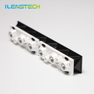 6 in 1 Linear Lens with Black Cover Led Lens for Indoor Lighting