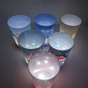Richshining 14oz Led Cup Customized Luminous Cup logo Water Juice Cup for Bar Party Birthday