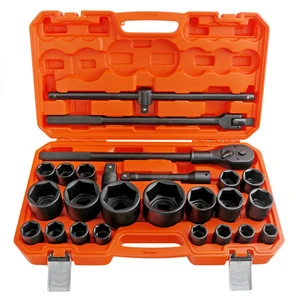High Quality Pneumatic Sleeve 26pcs 3/4inch 1inch Heavy Duty Hex Socket Set