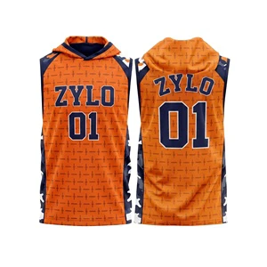 Youth 7v7 Flag Football Hoodie Style Uniform Custom Sleeveless Compression Jersey