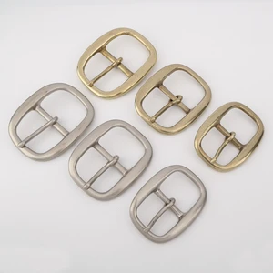 Japanese Solid Brass Nickle Buckle Belt Buckle Inner Diameter 30/35/40mm Smooth or Hammered Finish for Leather Craft