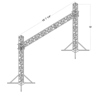 Frame Structure Roof Trade Wedding Event Show Outdoor High Quality Mini Stage Lighting 400*400mm Led Aluminum Truss Display