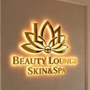 Personalized LED Light Sign 3D Backlit Acrylic Signage For Beauty Hair Salon Wall Logo
