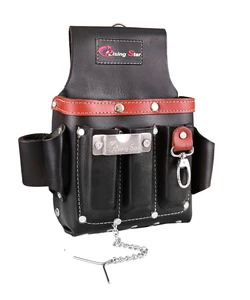 Leather Electrician Carpenter Tool Pouch-RISING STAR INTERNATIONAL Brand 3-Year Warranty 200 lb Capacity Tool bag
