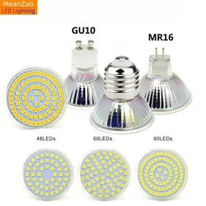 Led Cup Spotlight Lamp Bulb 2835 4W 6W 8W GU10 MR16 Light Glass Model replacement halogen Lamp Quartz High Voltage 3000K 6000K