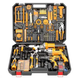 Multifunctional 118-Piece Power Tool Set for Electricians and Carpenters, Convenient Repair Tool Set