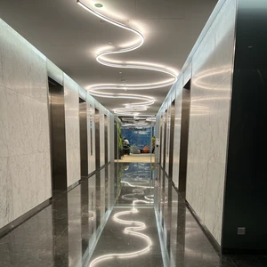 Modern Architectural Customized Shape Project Office Linear LED Circular Down Light Pendant Indirect Light