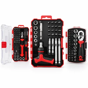 Wholesale S2 Steel Bits 28PC Ratchet Socket Screwdriver Hand Tool Set Professional Precise Garden Use Hard Case