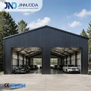 Durable Prefab Steel Structure Car Garage Custom Car Parking Prefabricated Garage Storage Prefab Garage Metal Building Kit