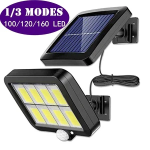 56 100LEDs Light Outdoor Solar Powered Sunlight for House Garden Security Balcony Wall Split Night Lamp