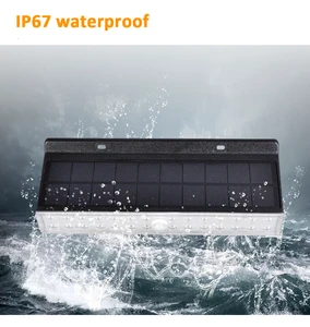New Design Solar Power Dual Functional Outdoor Wall Light Solar Contour Light IP67 Waterproof Motion Sensor Led Lights
