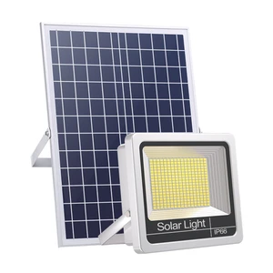 All-in-One 40W-200W LED Solar Cell Light IP67 Rechargeable Outdoor Floodlights with Lifepo4 80 Solar Projector 60 90 120 150 200