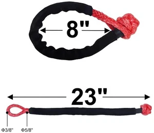 China Customizable Heavy Duty Tow Rope High Quality UHMWPE Material Tightly Woven Braided Soft Shackle for Mining Application