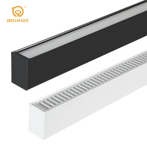 Hot Seller IP20 PC Surfaced Mounted 48W Led Shop Hanging Light Office Modern Suspended Linear Lights