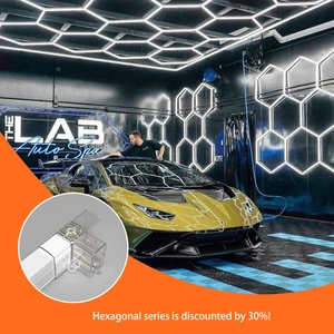 Hexagonal Led Detailing Workshop Garage Lamp Maintenance Bay Car Showroom Light