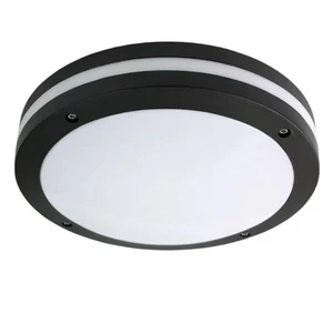 20W Round Wall Mounted LED Tri-proof Light Black Ip65 Aluminum Die-casting & PC Water Proof for Garden
