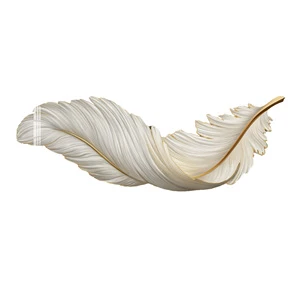 Feather Decorative Painting LED Wall Lights Hotel Living Room Modern Interior Feather Decor Wall Lamps