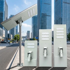 High Quality IP66 Rated Aluminum Solar Street Lights with Remote Control High-Brightness LED Battery-Powered