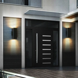 2 Pack Large Outdoor Sconce Lights,12 Inch Black Outdoor Lanterns Waterproof for Front Porch Garage Balcony Switch Control