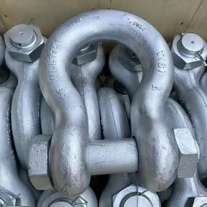 OEM 1500Ton Durable Forged Lifting Hooks For Heavy Duty Shipping Mining Galvanized Alloy Steel Bow Shackles