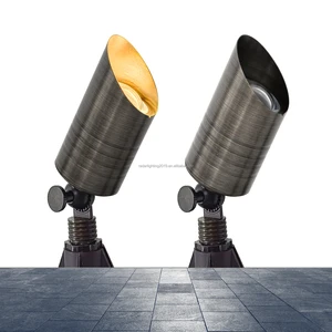 RAL-8100 Outdoor Landscape Lighting Low Voltage LED Spot Light in Antique Bronze Finish for DC or AC Power Supply