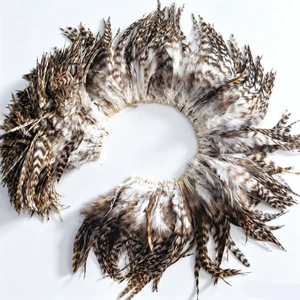 Grey Chinchilla Saddle Feathers Rooster Saddle Hackle Fly Tying Material For Handmade Fly Lure Accessory Wild Trout Streamer
