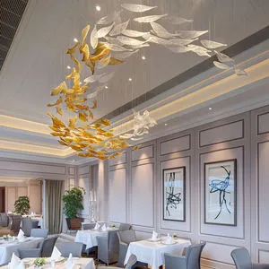 Custom Big Project Modern Decorative Hotel Villa Lobby Ceiling Chandelier Luxury Gorgeous K9 Crystal Hanging Pendant Lamp