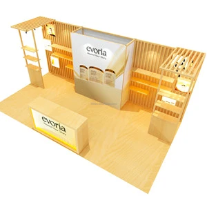 New Design Wholesale Advertising 10x20 Modern Light Box Custom Trade Show Expo Backdrop Display Stand Tradeshow Booth Exhibition