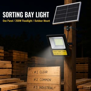 Customizable 60W Floodlight 12 Generation LED Solar Lights IP66 Waterproof Outdoor Projector Solar LED Flood Light with Display