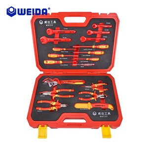 WEIDA WH07317 18PCS VDE Insulated Maintenance Tool Set 1000V IEC 60900 Insulated Screwdriver Set Pliers Cutter Tools