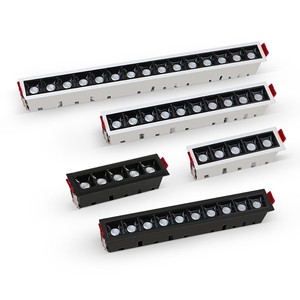 15W*2 Square 15 Heads Wall Washer Spot Down Lamp Aluminum Recessed 30W Led Linear Grille Light for Office Lighting