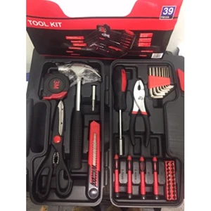 Auto Repair Tool Kit-39-Piece Hand-Powered Metal Tools with Hard Case